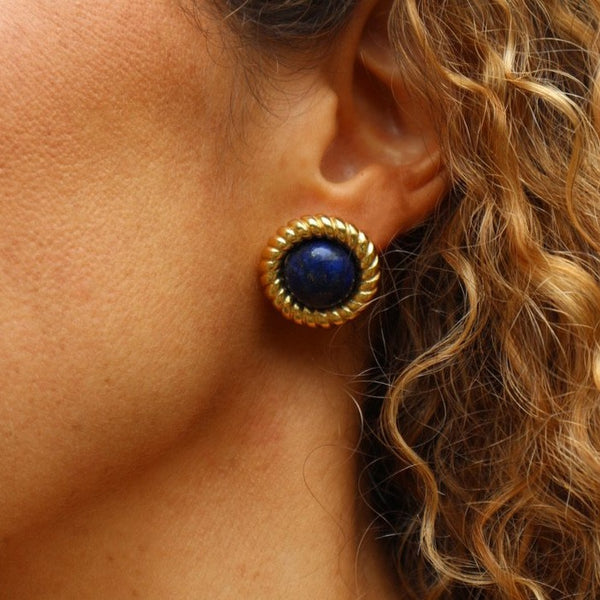 Livia Earrings - Lapis