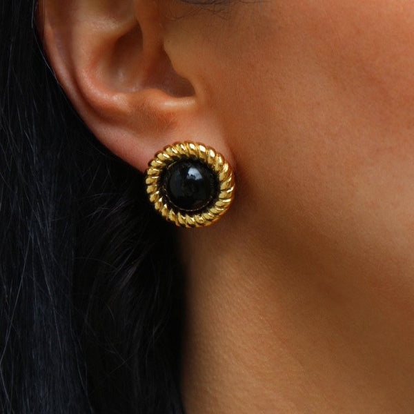 Livia Earrings - Onyx