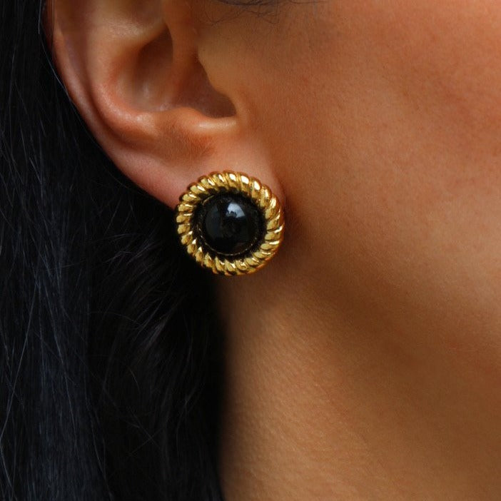 Livia Earrings - Onyx