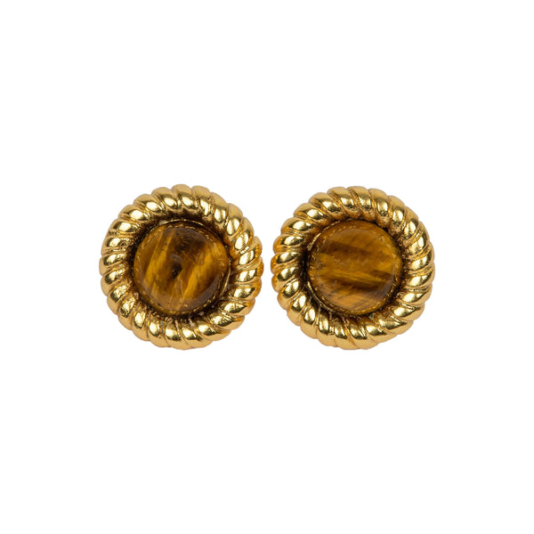 Livia Earrings - Tigers eye