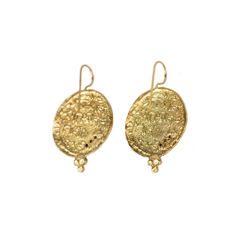 Golden Byzantine Drop Earrings